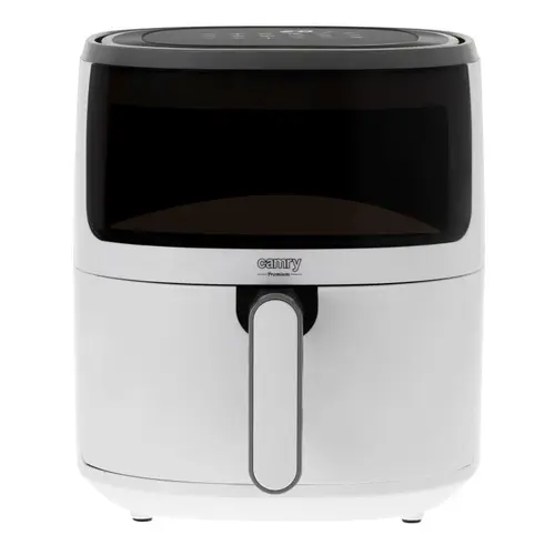 Friteuza cu aer cald Camry CR 6313, fara ulei, 1500W, 5 litri, 12 programe de gatit, reglare temperatura 80 la 200 C, convectie, panou de comanda tactil, fereastra de vizitare (Alb)