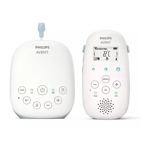 Monitor audio digital pentru copii Philips Avent SCD715/52, Raza de actiune 50 m, Alb