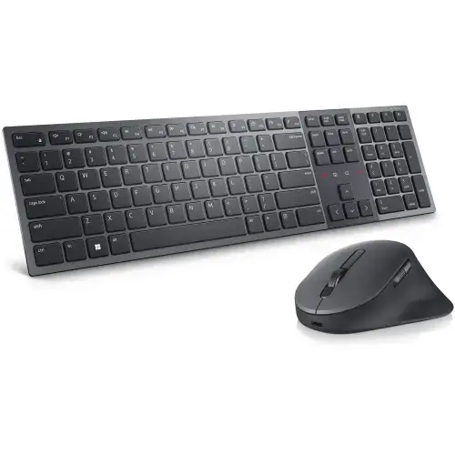 Kit tastatura + mouse wireless Dell KM900, Bluetooth, 2.4GHz, Layout US, 8000 DPI (Negru)