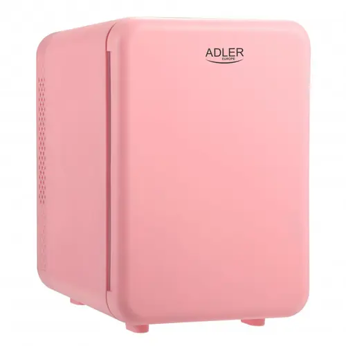 Mini frigider Adler AD 8084, 12V/220V, 32-42 W, 4 L, Incalzire/Racire (Roz)