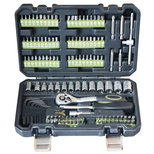 Trusa multifunctionala 131 piese Heinner CTSM027, 1/4inch material chrome-vanadium, cutie depozitare si transport