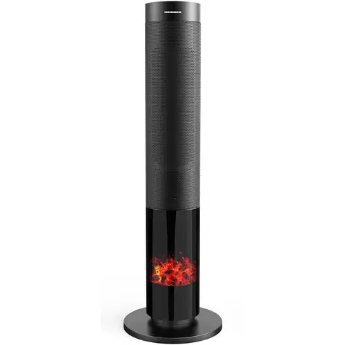 Radiator ceramic Heinner HCH-LD2000BK, 2000 W, Display LED, Control Touch, Telecomanda, Functie ECO, Oprire automata, Functie oscilare (Negru)