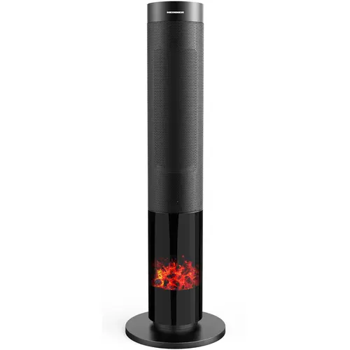 Radiator ceramic Heinner HCH-LD2000BK, 2000 W, Display LED, Control Touch, Telecomanda, Functie ECO, Oprire automata, Functie oscilare (Negru)
