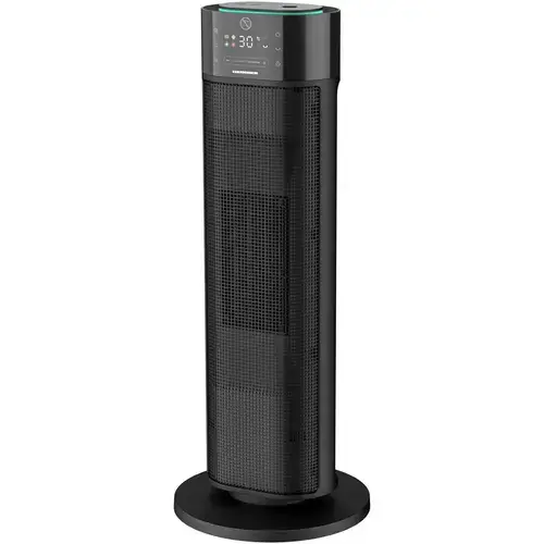 Radiator ceramic cu umidificare Heinner HCH-LH2000BK, 2000 W, Functie umidificare, Display LED, Control touch, Telecomanda, Fucntie ECO, Oprire automata, Functie Oscilare (Negru)