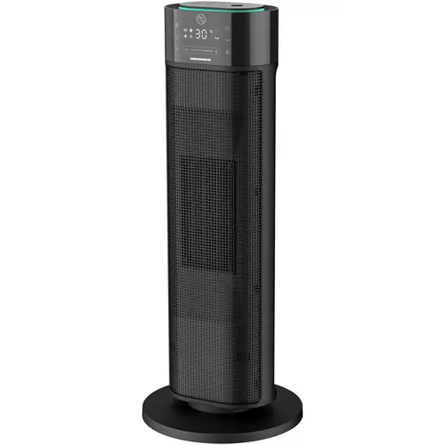 Radiator ceramic cu umidificare Heinner HCH-LH2000BK, 2000 W, Functie umidificare, Display LED, Control touch, Telecomanda, Fucntie ECO, Oprire automata, Functie Oscilare (Negru)
