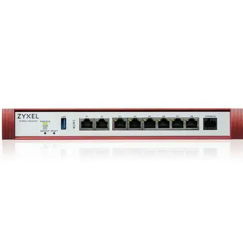 Firewall ZyXel, 6xRJ-45, 12V, Argintiu/Rosu