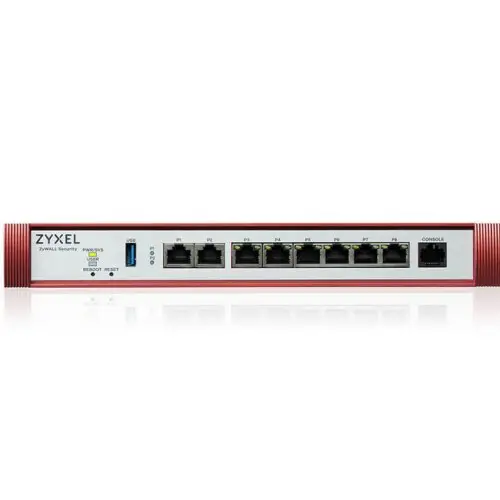 Firewall ZyXel, 6xRJ-45, 12V, Argintiu/Rosu