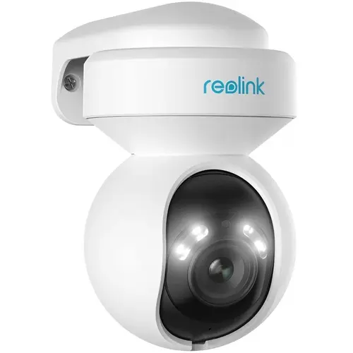 Camera de supraveghere pentru exterior Reolink E540 2K+ 5MP cu Pan/Tilt la 360 de grade, Detectare persoane/Vehicul/Animale cu zoom optic 3X, Full color Night Vision, Wi-Fi 5/2,4 Ghz, Two-Way Audio, Sunet si alarma luminoasa (Alb)