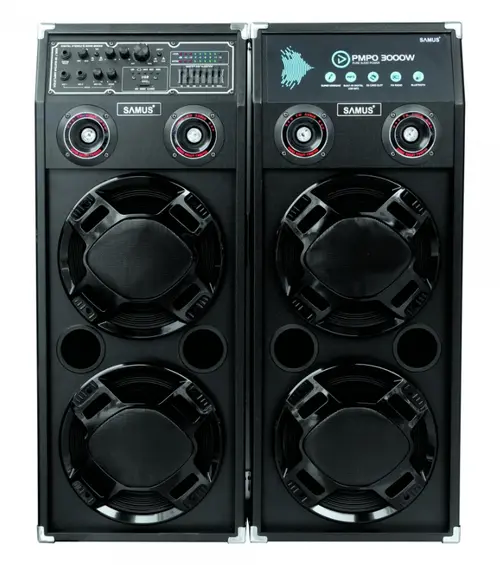 Set boxe audio Samus Twin Sound 20, 3000 W, Bluetooth, Egalizatoare pe 7 benzi (Negru)