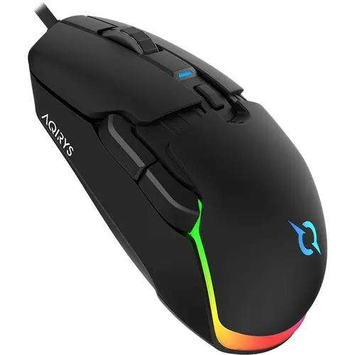 Mouse Gaming AQIRYS Lynx, USB, 16000 dpi, iluminare RGB (Negru)