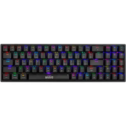 Tastatura Gaming Wireless Marvo KG956W RGB, Red Switch, Mecanica, Iluminare RGB, USB (Negru)