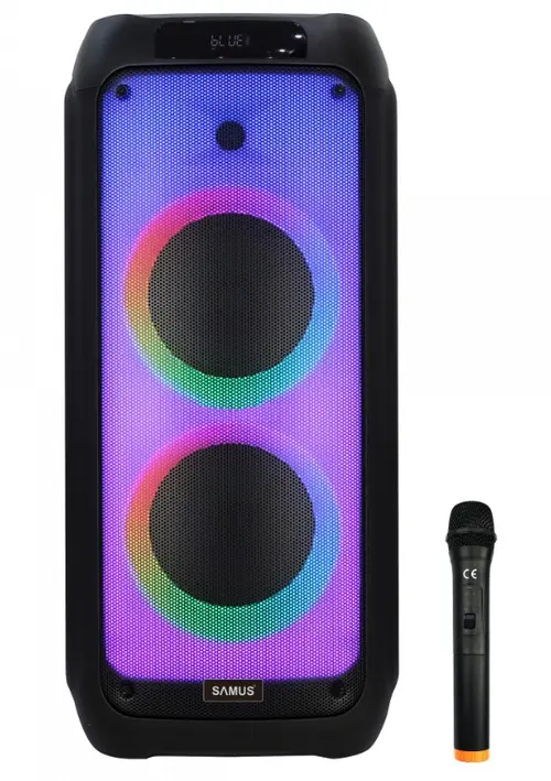 Boxa portabila Samus IBIZA SENSE 8 – 800W, 80 W RMS, Bluetooth, Radio FM (Negru)