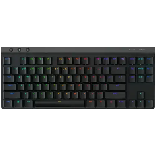 Tastatura Gaming Mecanica Logitech G515 TKL, USB, Iluminare RGB, Low-profile (Negru)