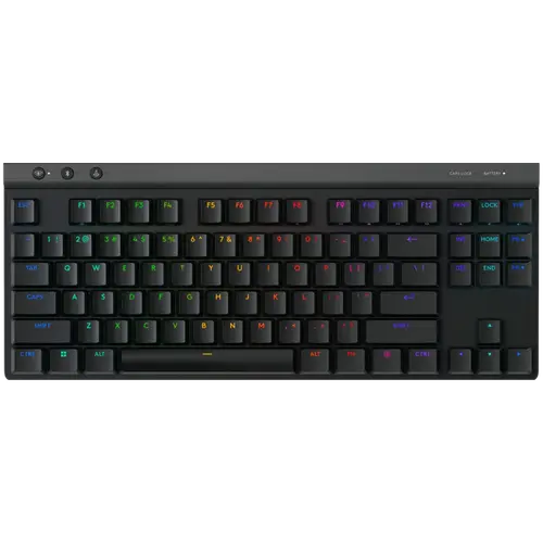 Tastatura Gaming Mecanica Logitech G515 TKL, USB, Iluminare RGB, Low-profile (Negru)