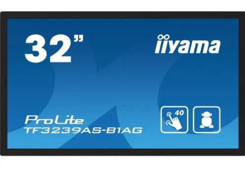 Ecran inteligent LED Iiyama 32inch TF3239AS-B1AG, Full HD (1920 x 1080), HDMI, DisplayPort, Boxe (Negru)