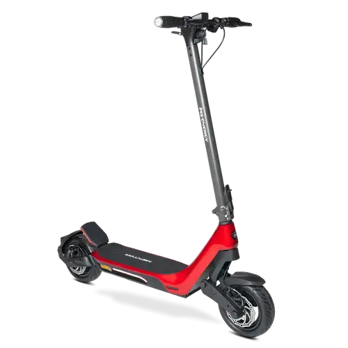 Trotineta electrica MS ENERGY e-romobil MENTOR, Viteza maxima 25km/h, Autonomie maxima 60Km, Motor 500W, acumulator 48V 15Ah, Roti 10inch (Negru/Rosu)