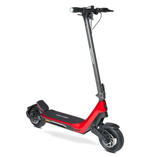 Trotineta electrica MS ENERGY e-romobil MENTOR, Viteza maxima 25km/h, Autonomie maxima 60Km, Motor 500W, acumulator 48V 15Ah, Roti 10inch (Negru/Rosu)