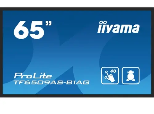 Ecran Profesional IPS LED Iiyama 64.5inch TF6539AS-B1AG, UHD (3840 x 2160), HDMI, DisplayPort, Boxe (Negru)
