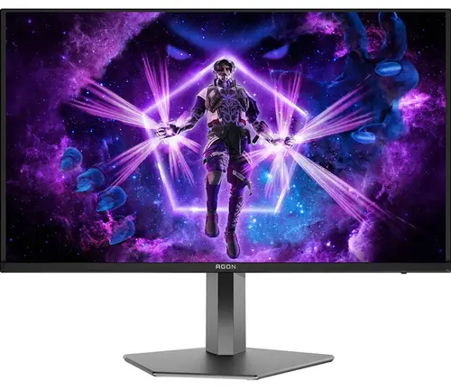 Monitor QD-OLED AOC Agon 31.5inch AG326UD, UHD (3840 x 2160), HDMI, DisplayPort, Boxe, Pivot, 165 Hz, 0.03 ms (Negru/Gri)