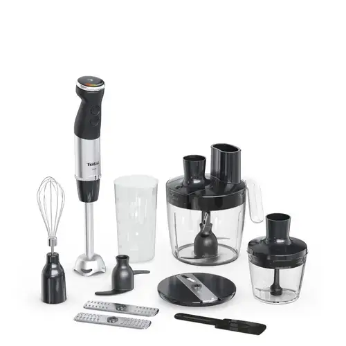 Mixer vertical TEFAL Quickchef+ HB67G830, 0.8 l, 1000 W, 20 trepte viteza (Negru/Argintiu)