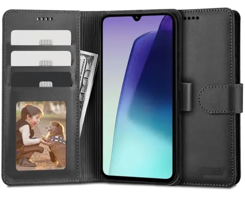 Husa pentru Xiaomi Poco C75 / Redmi 14C, Tech-Protect, Wallet, Neagra