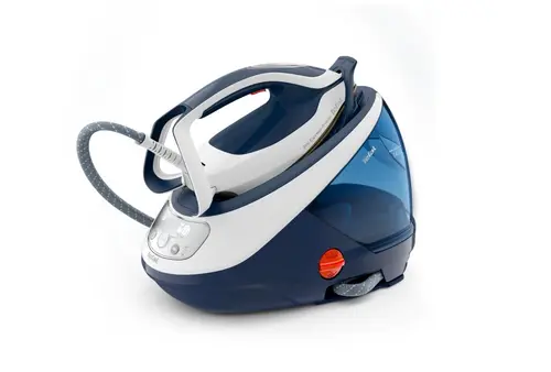 Statie de calcat Tefal Pro Express Protect GV9221E0, 2600 W, Jet de abur 550 g/min, 1.8 l, 7.6 bari, Talpa Durilium AirGlide Autoclean (Albastru/Alb)