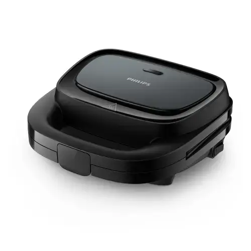 Sandwich-maker Philips HD2331/90 Seria 3000, 750 W, pentru sandwich-uri triunghi (Negru)