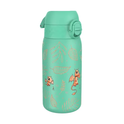 Sticla apa pentru copii Ion8 I8SS400PTDRAG, inox, 400ml, Egg to Dragon (Verde)