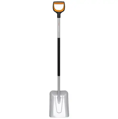 Lopata Fiskars Xact 1066731, cu coada din otel (Negru/Portocaliu)