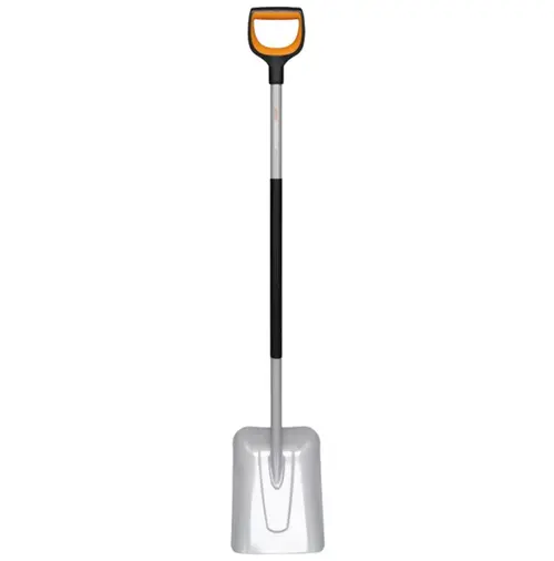 Lopata Fiskars Xact 1066731, cu coada din otel (Negru/Portocaliu)