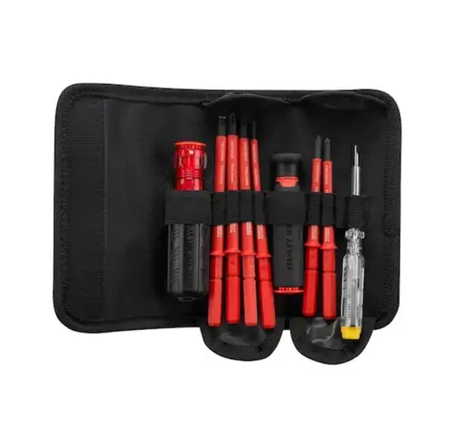 Set de surubelnite Stanley Fatmax in suport textil (Rosu/Negru)