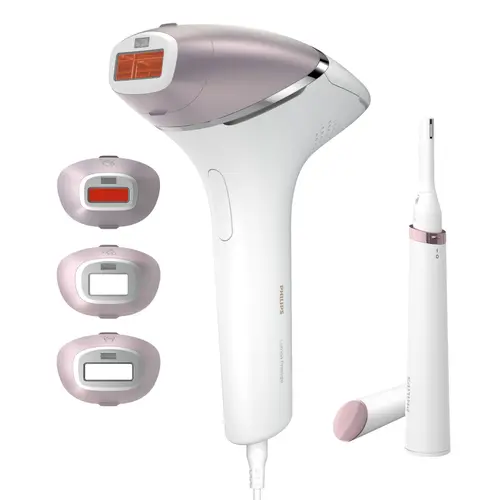 Epilator IPL Philips Lumea Prestige IPL BRI 949/00, 450.000 impulsuri, senzor SmartSkin, trimmer inclus (Roz)