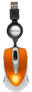Mouse Verbatim Optic Mini Travel (Portocaliu)
