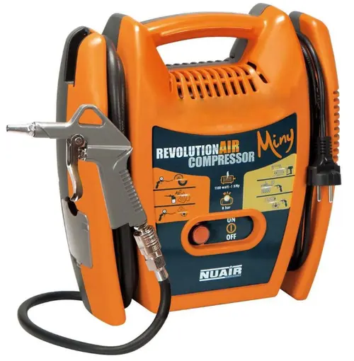Compresor Revolution Air, 1.5CP, 8bar, fara ulei, portabil, 1100 W (Portocaliu/Negru)