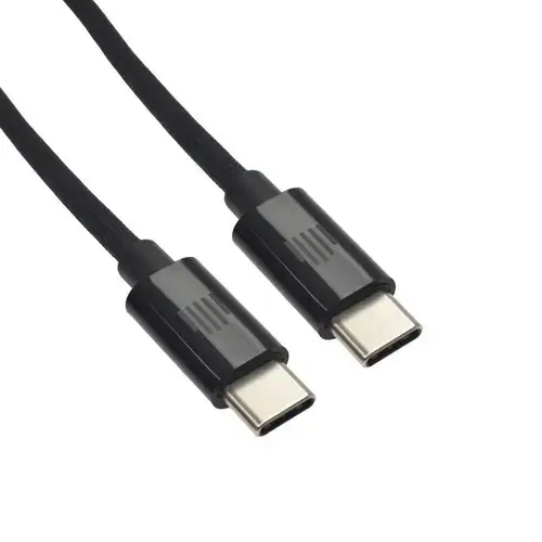 Cablu de date Dviced DV120009, USB-C la USB-C, Nylon Textil, 0,25m (Negru)
