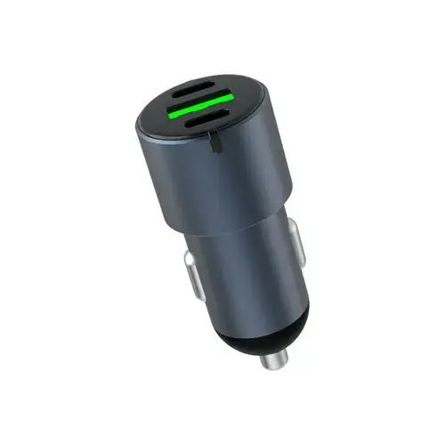 Incarcator auto Dviced DV250003, 60W, 1 USB-A, 2 USB-C (Gri)