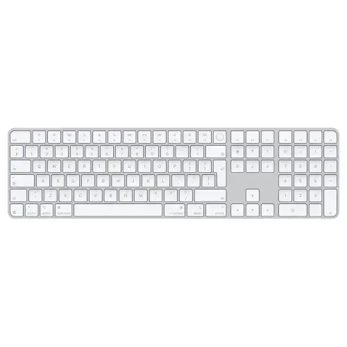 Tastatura Wireless Apple Magic Keyboard (2024), Touch ID, Tastatura Numerica, Layout International (Alb)