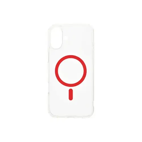 Husa Protectie Spate Dviced DV511007, Magsafe, pentru iPhone 16 (Rosu/Transparent)