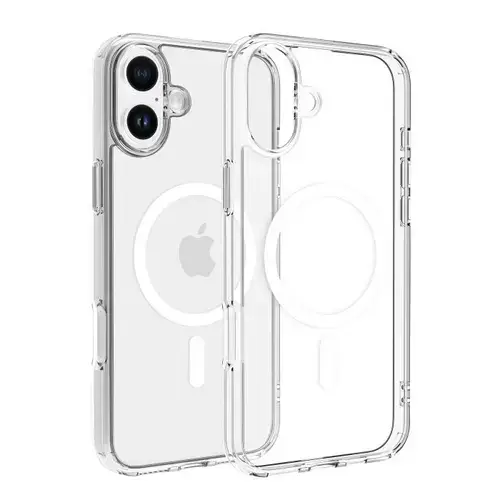 Husa Protectie Spate Dviced DV511019, Magsafe, pentru iPhone 16 Plus (Alb/Transparent)