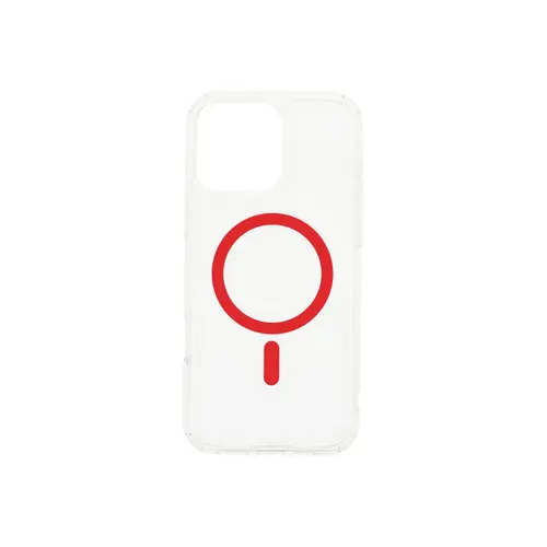 Husa Protectie Spate Dviced DV511028, Magsafe, pentru iPhone 16 Pro Max (Rosu/Transparent)