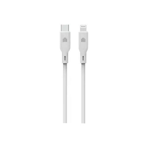 Cablu de date Dviced DV110004, USB-C la Lightning, silicon, 1,25m (Alb)