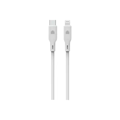 Cablu de date Dviced DV110004, USB-C la Lightning, silicon, 1,25m (Alb)