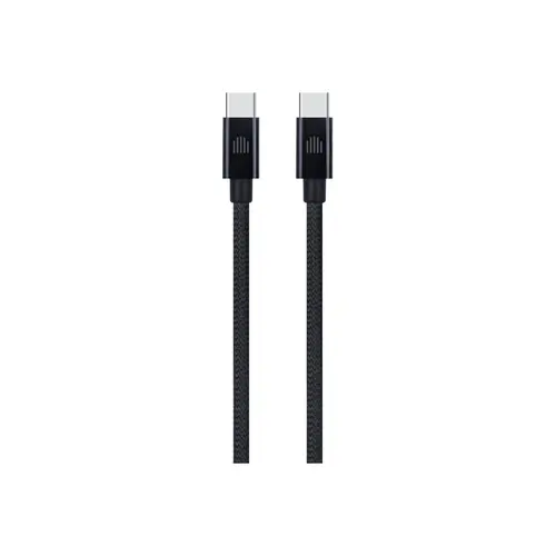 Cablu de date Dviced DV120010, USB-C la USB-C, Nylon Textil, 1,25m (Negru)