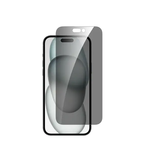Folie protectie sticla privacy Dviced DV520007 pentru iPhone 15 (Negru/Transparent)