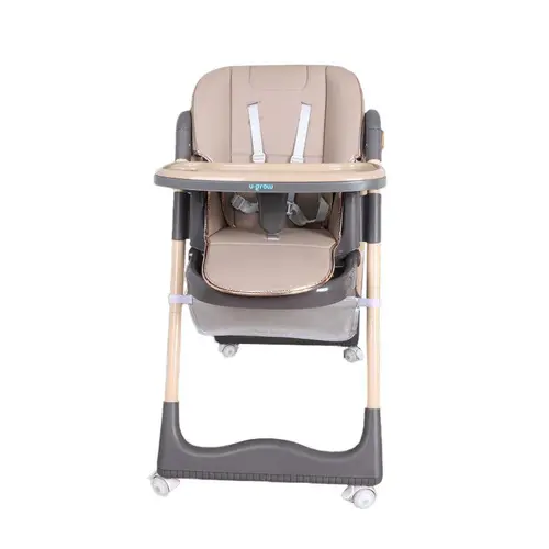 Scaun de masa U-grow UG-330-BR,t ajustabil, pliabil, 6 - 36 luni (Maro)
