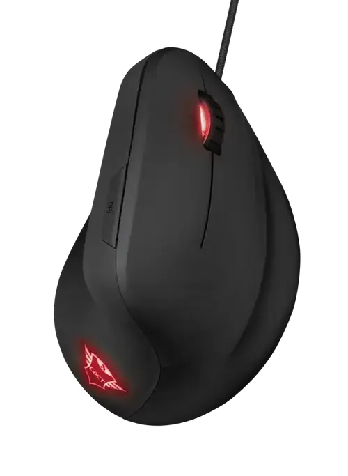 Mouse ergonomic vertical Trust Rexx, 10000 DPI (Negru)