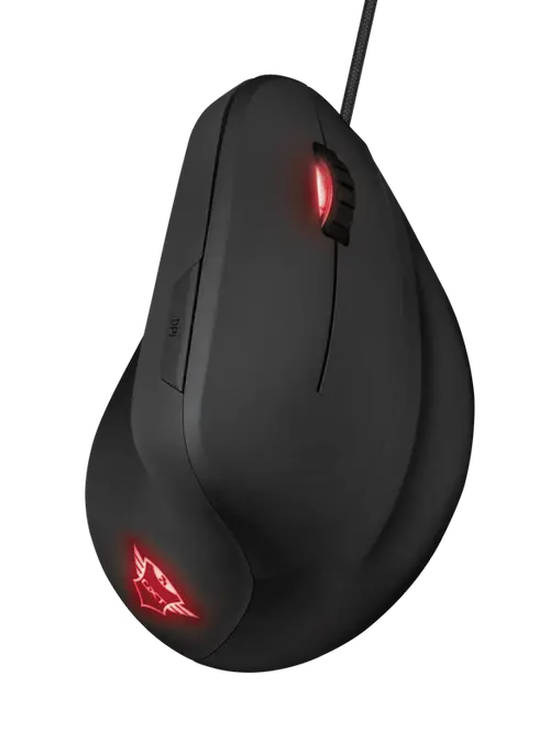 Mouse ergonomic vertical Trust Rexx, 10000 DPI (Negru)
