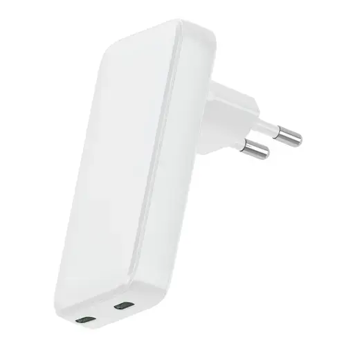 Incarcator retea Dviced Slim DV221001, 45W, GaN, 2 USB-C (Alb)