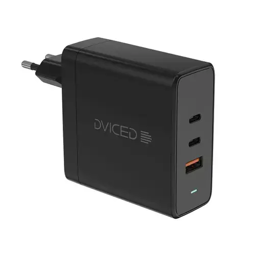 Incarcator retea Dviced DV221014, 140W, GaN, 2 USB-C, USB-A (Negru)