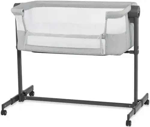 Patut 2 in 1 Kinderkraft Co Sleeper Neste Up, inaltime reglabila, poliester (Gri)